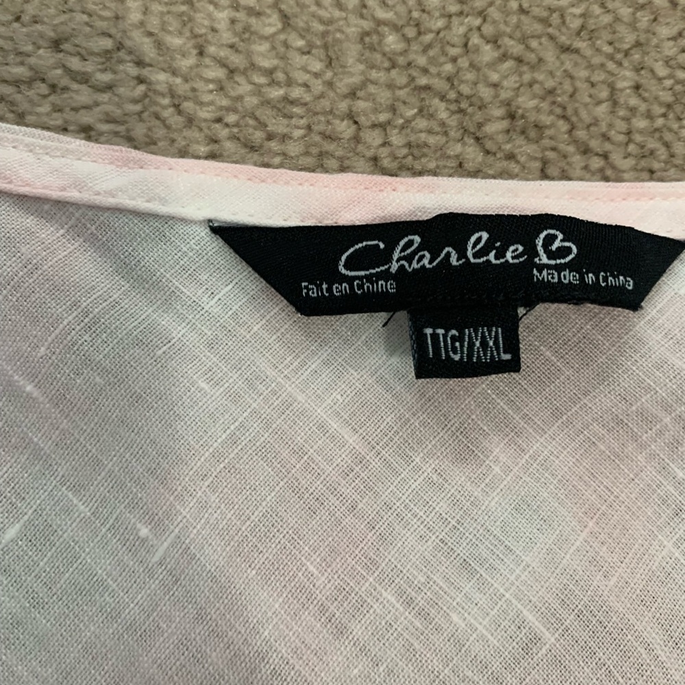 CHARLIE B Blue and Pink Ruffled Tiered Maxi Sundress - Picture 4 of 16